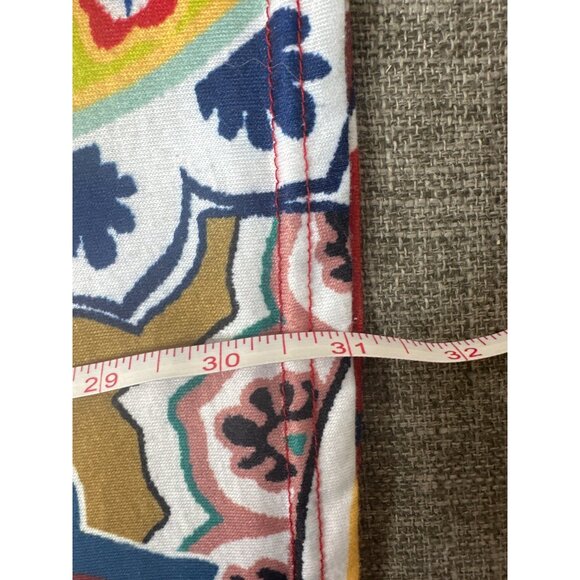 Womens Plus Size 2X V-Neck Tunic Top Multicolor Red Mandala Floral Print - Picture 5 of 6